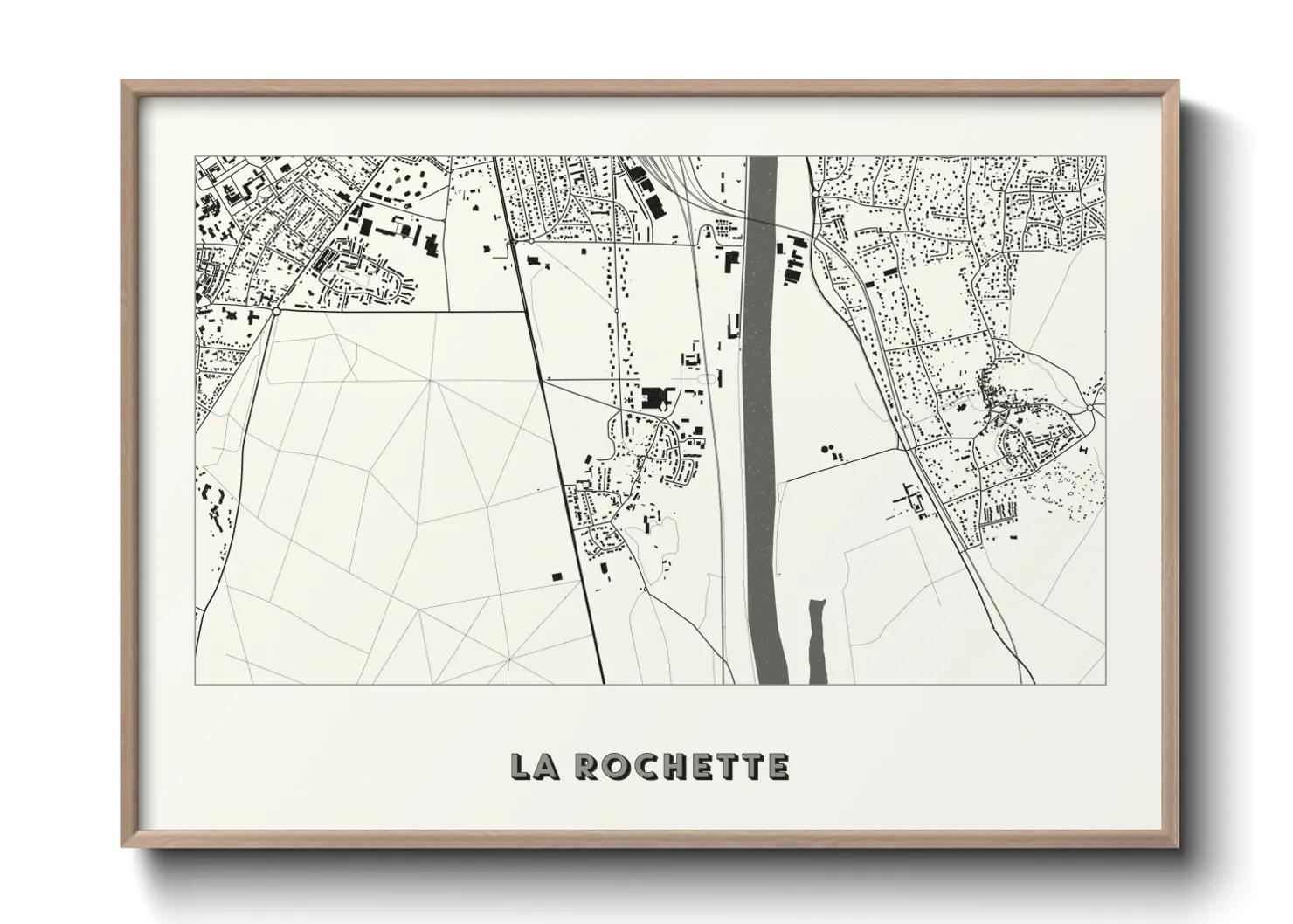 Une affiche de carte sur La Rochette