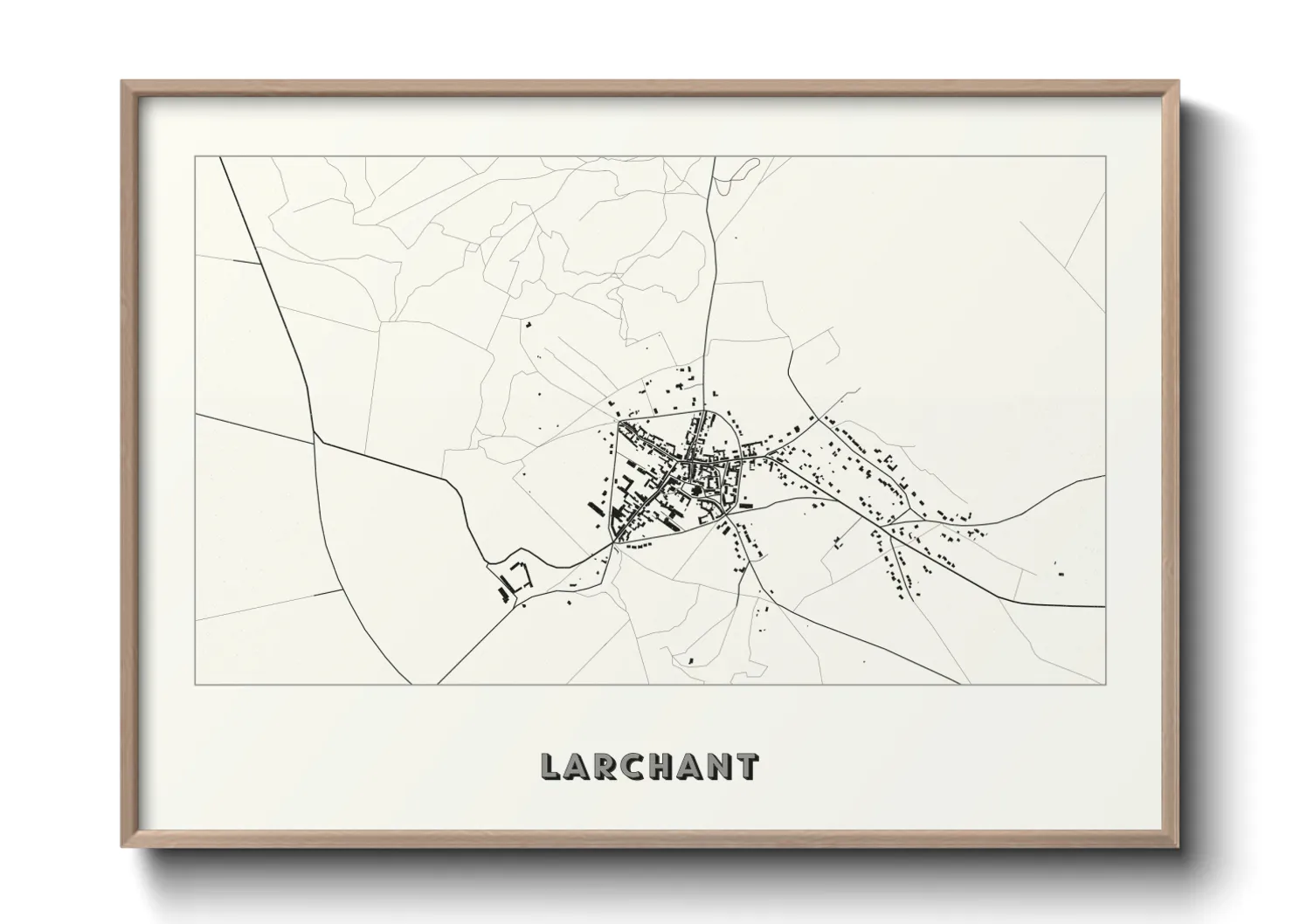 Une affiche de carte sur Larchant
