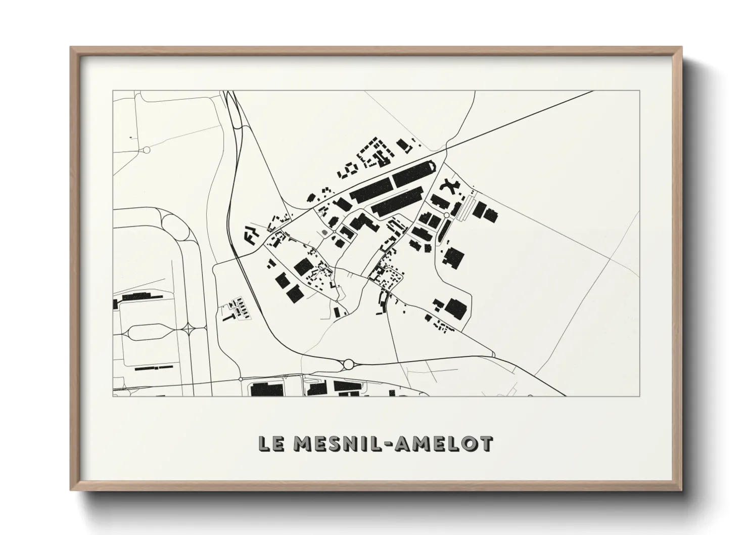 Une affiche de carte sur Le Mesnil-Amelot