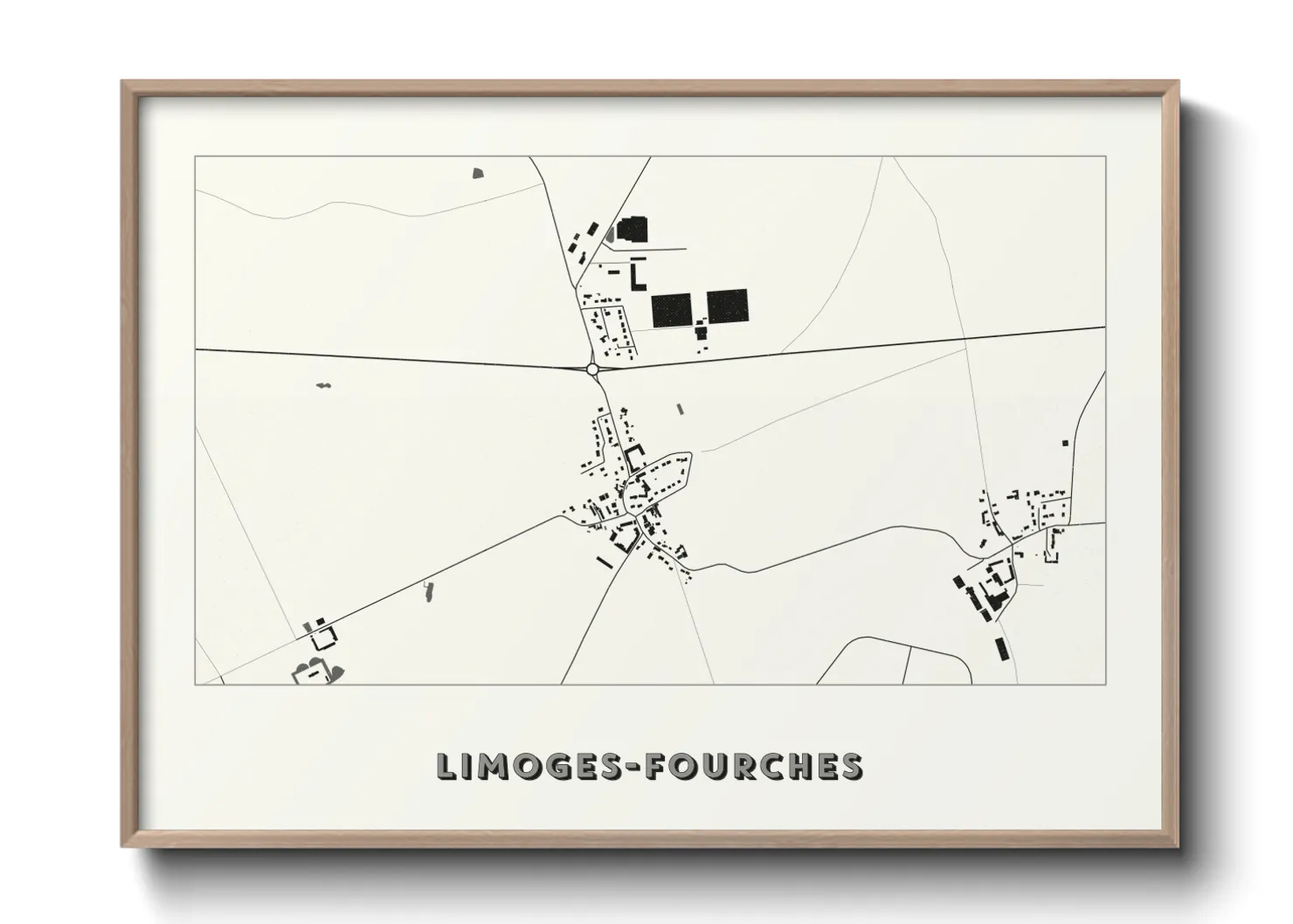 Une affiche de carte sur Limoges-Fourches