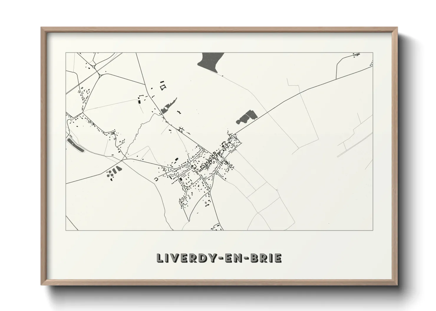 Une affiche de carte sur Liverdy-en-Brie