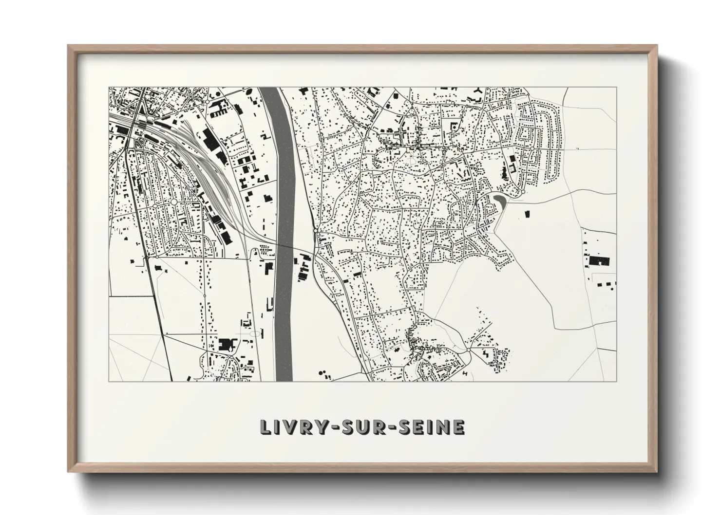 Une affiche de carte sur Livry-sur-Seine