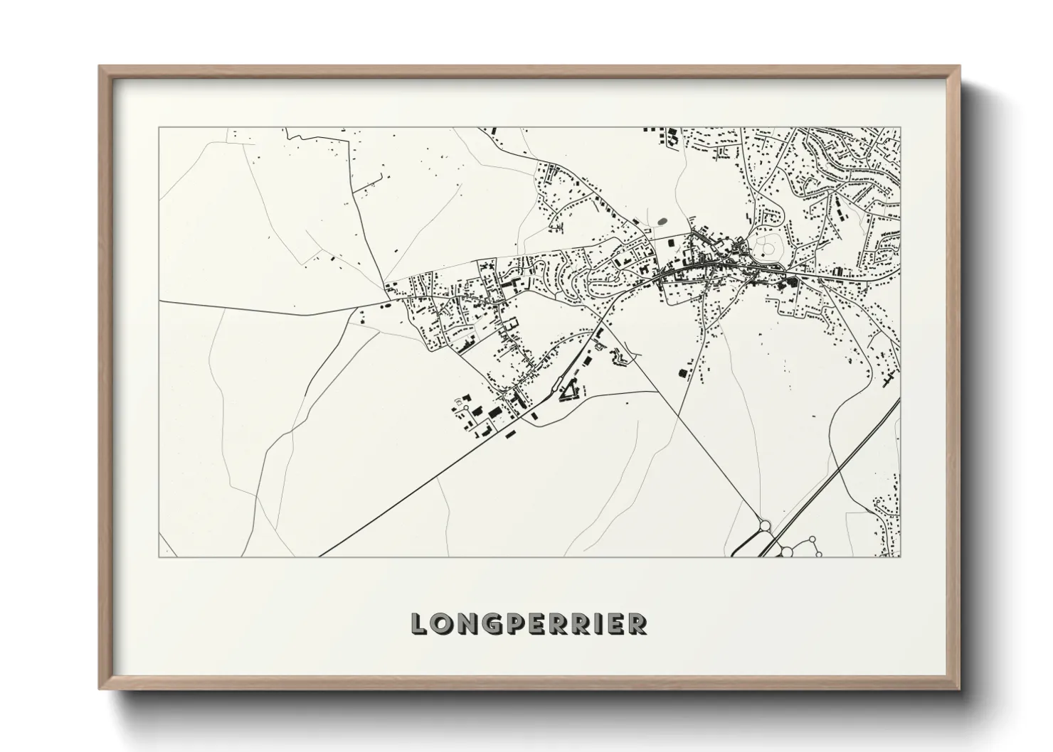 Une affiche de carte sur Longperrier