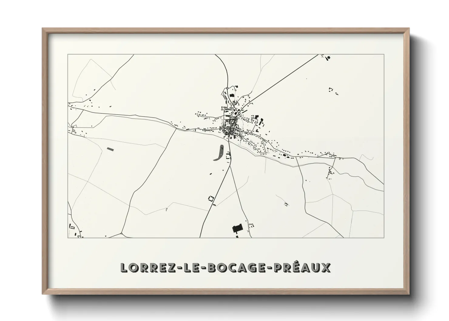 Une affiche de carte sur Lorrez-le-Bocage-Préaux