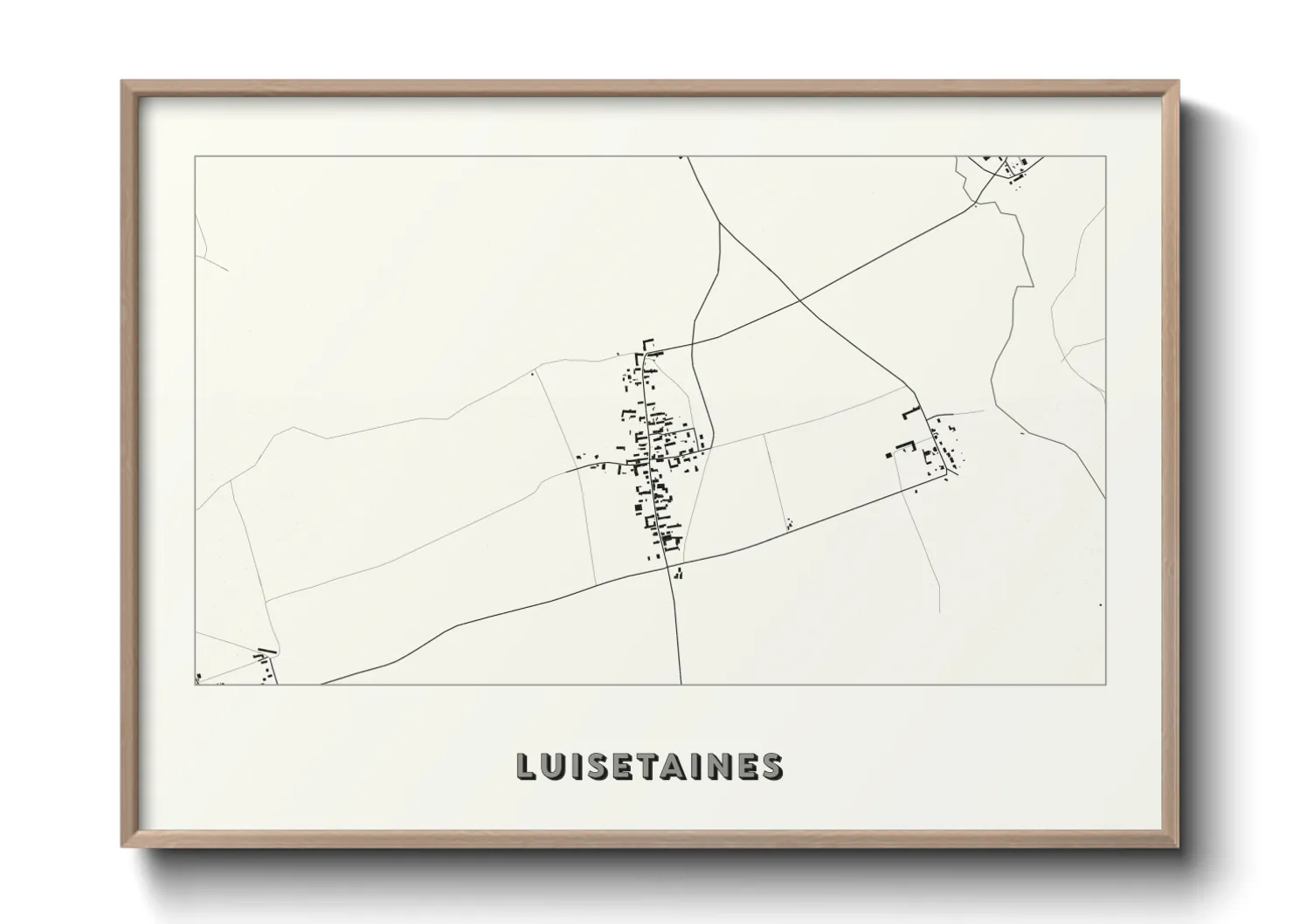 Une affiche de carte sur Luisetaines