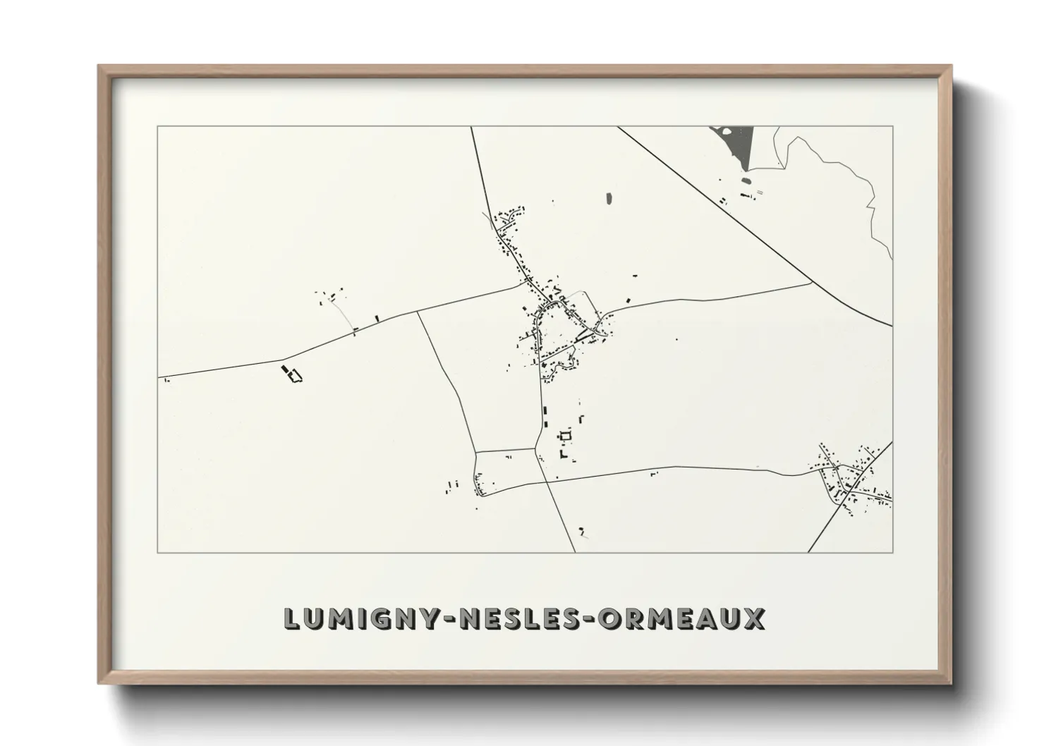 Une affiche de carte sur Lumigny-Nesles-Ormeaux