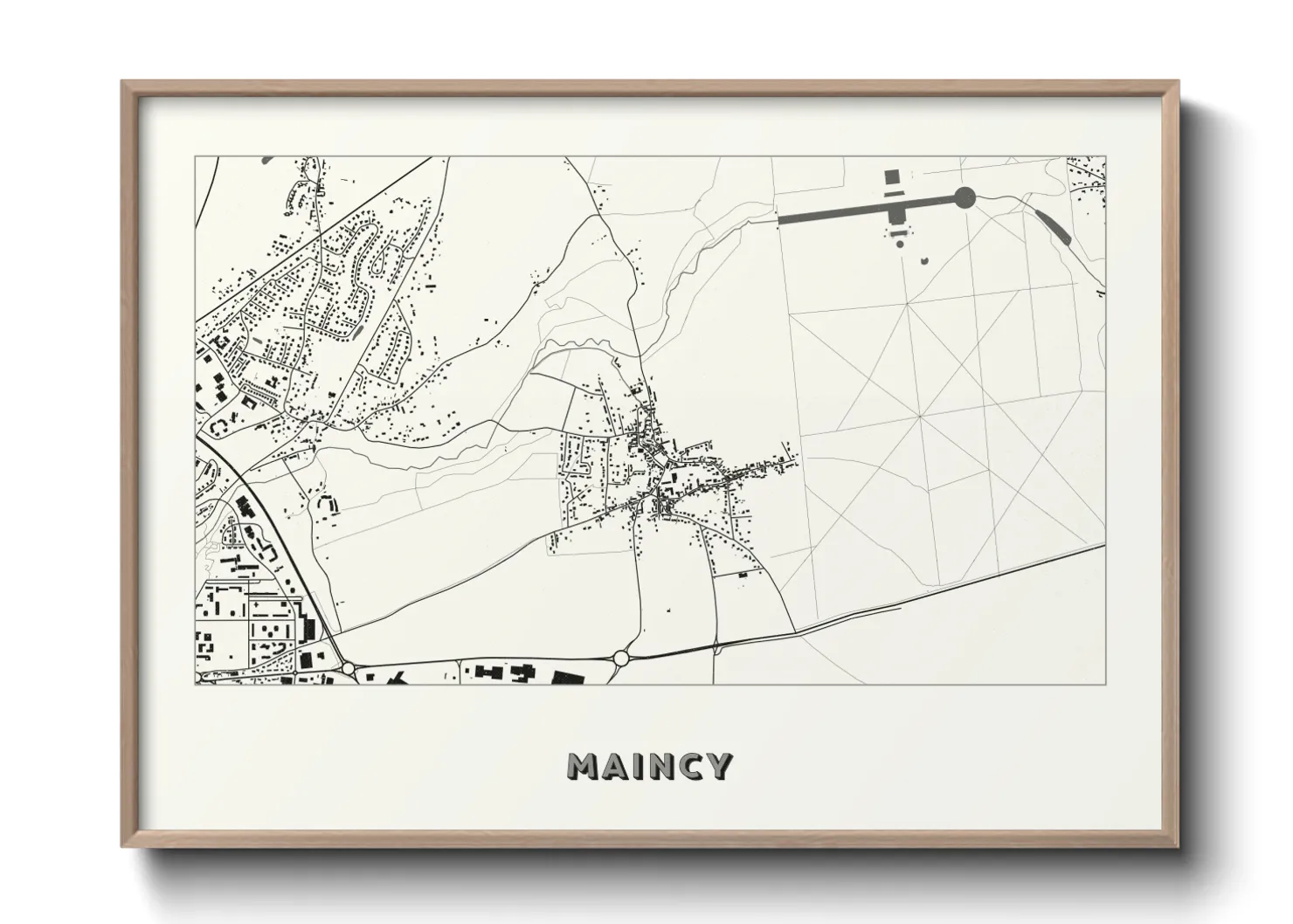 Une affiche de carte sur Maincy