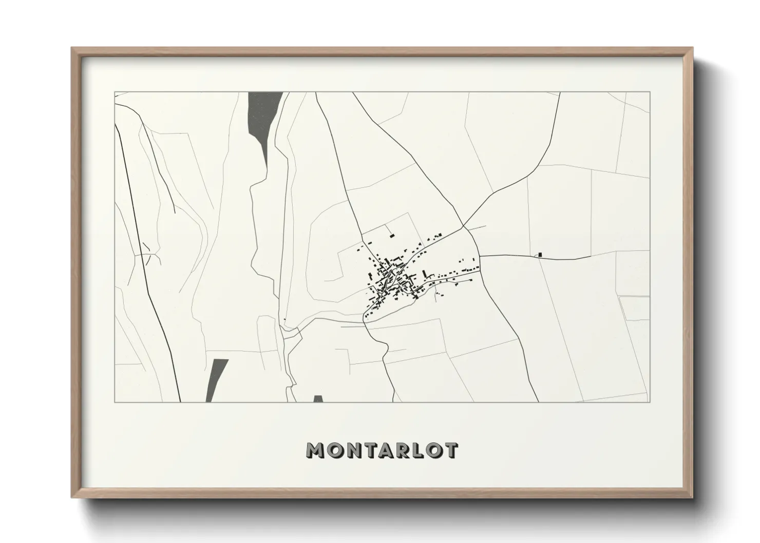 Une affiche de carte sur Montarlot