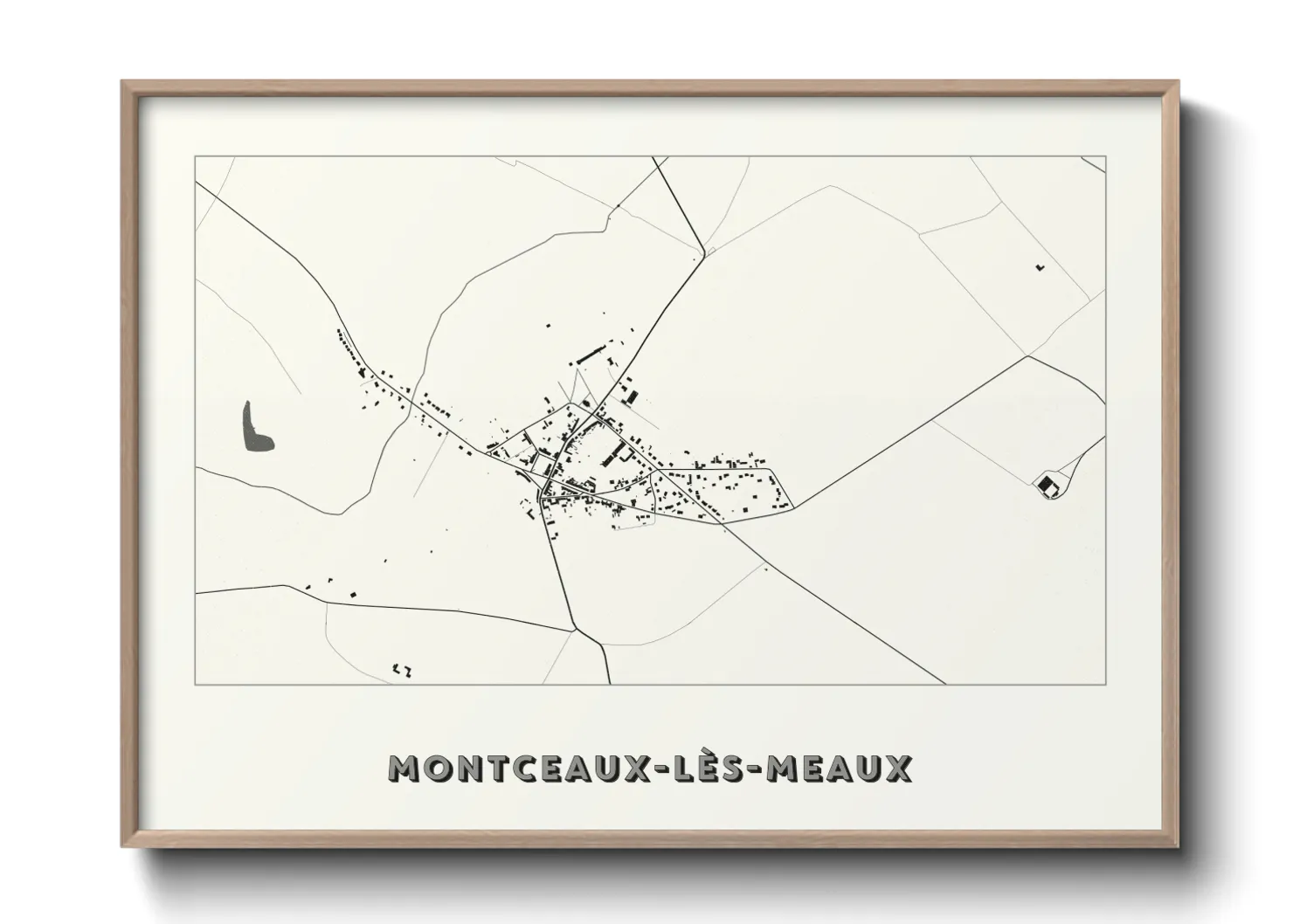 Une affiche de carte sur Montceaux-lès-Meaux