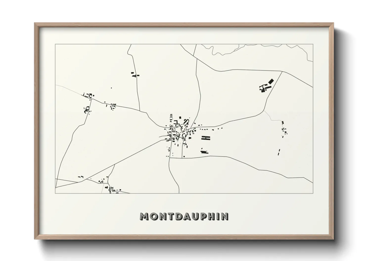 Une affiche de carte sur Montdauphin
