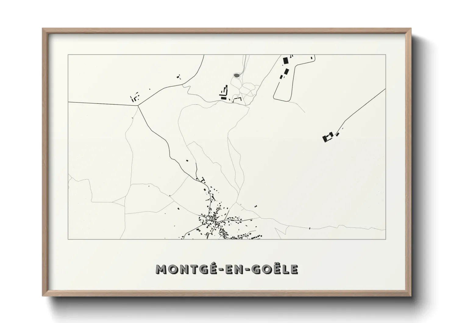 Une affiche de carte sur Montgé-en-Goële