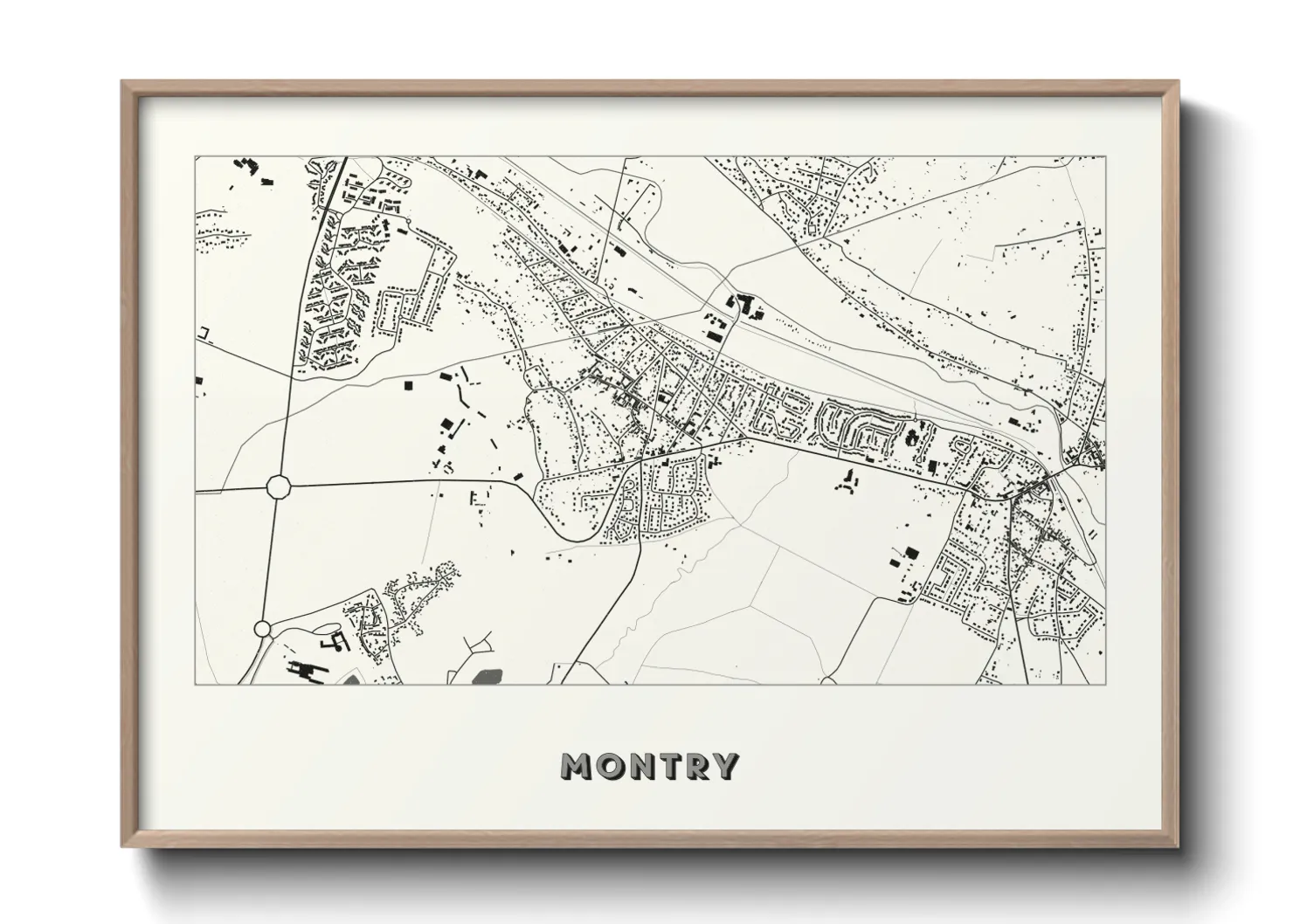 Une affiche de carte sur Montry