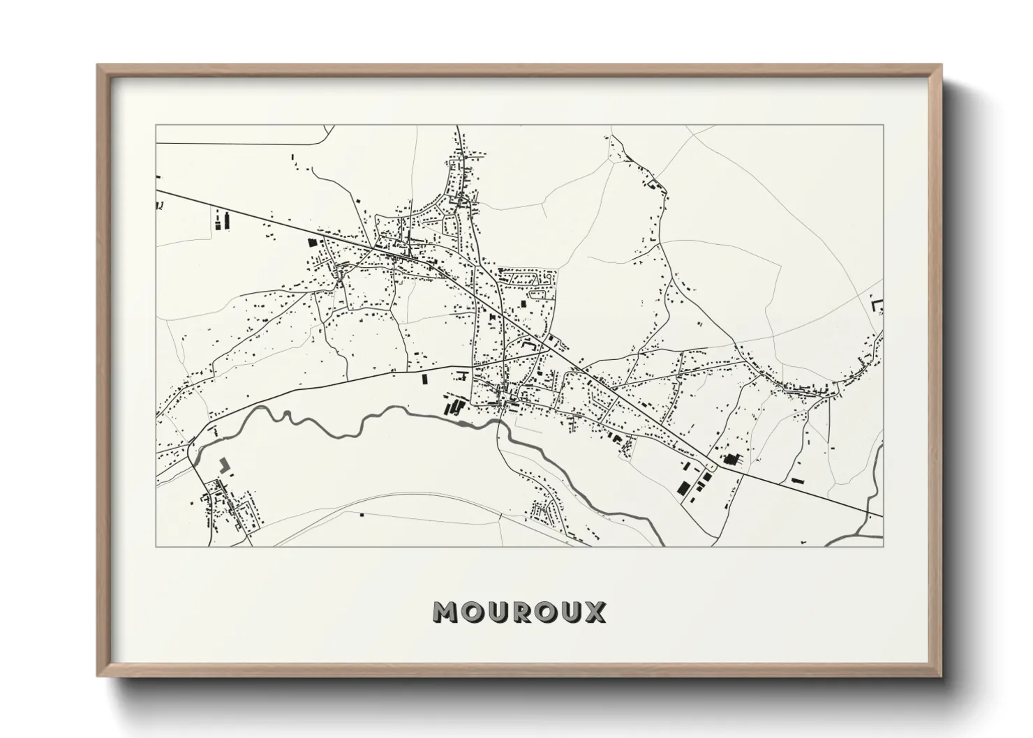 Une affiche de carte sur Mouroux