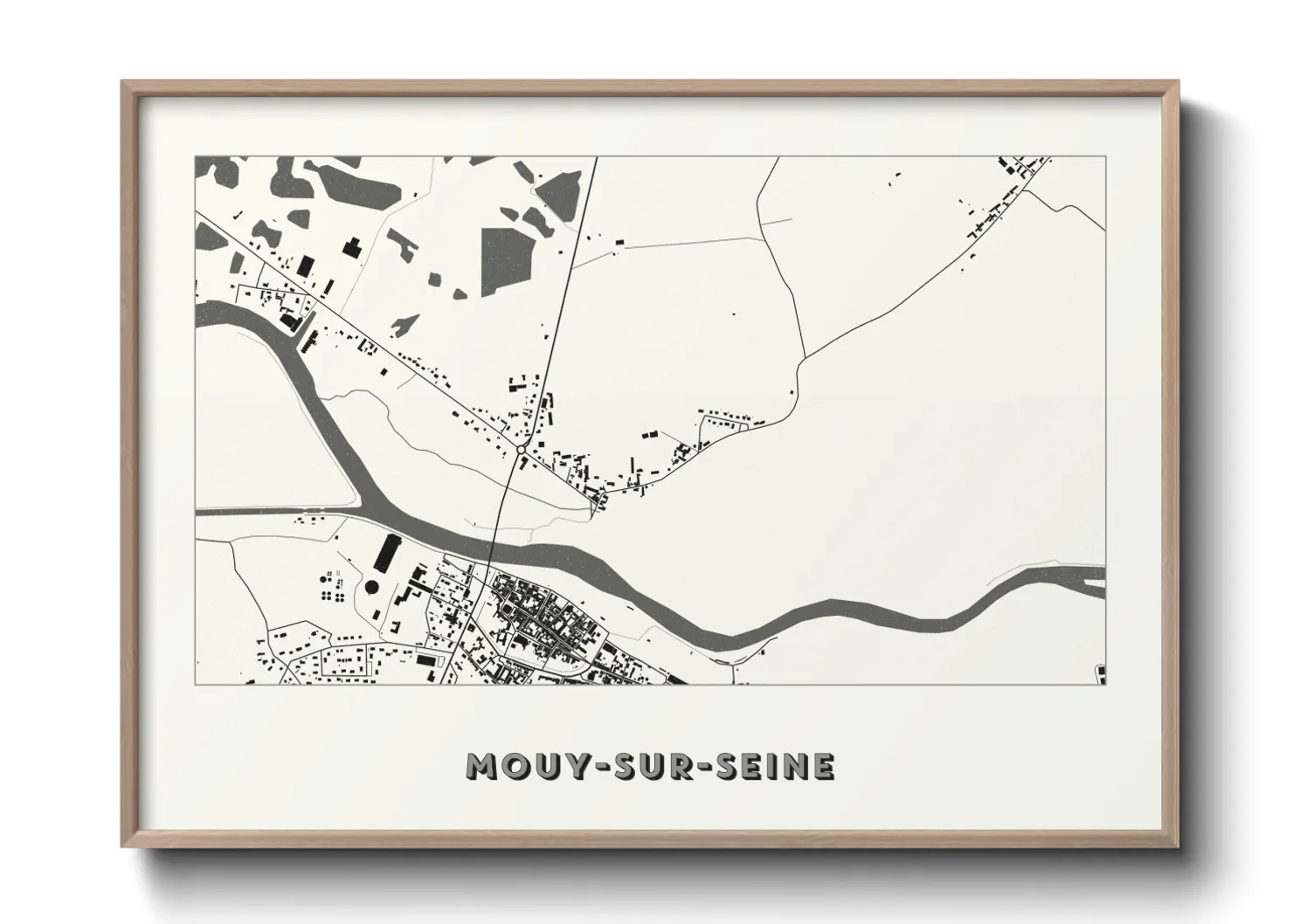 Une affiche de carte sur Mouy-sur-Seine