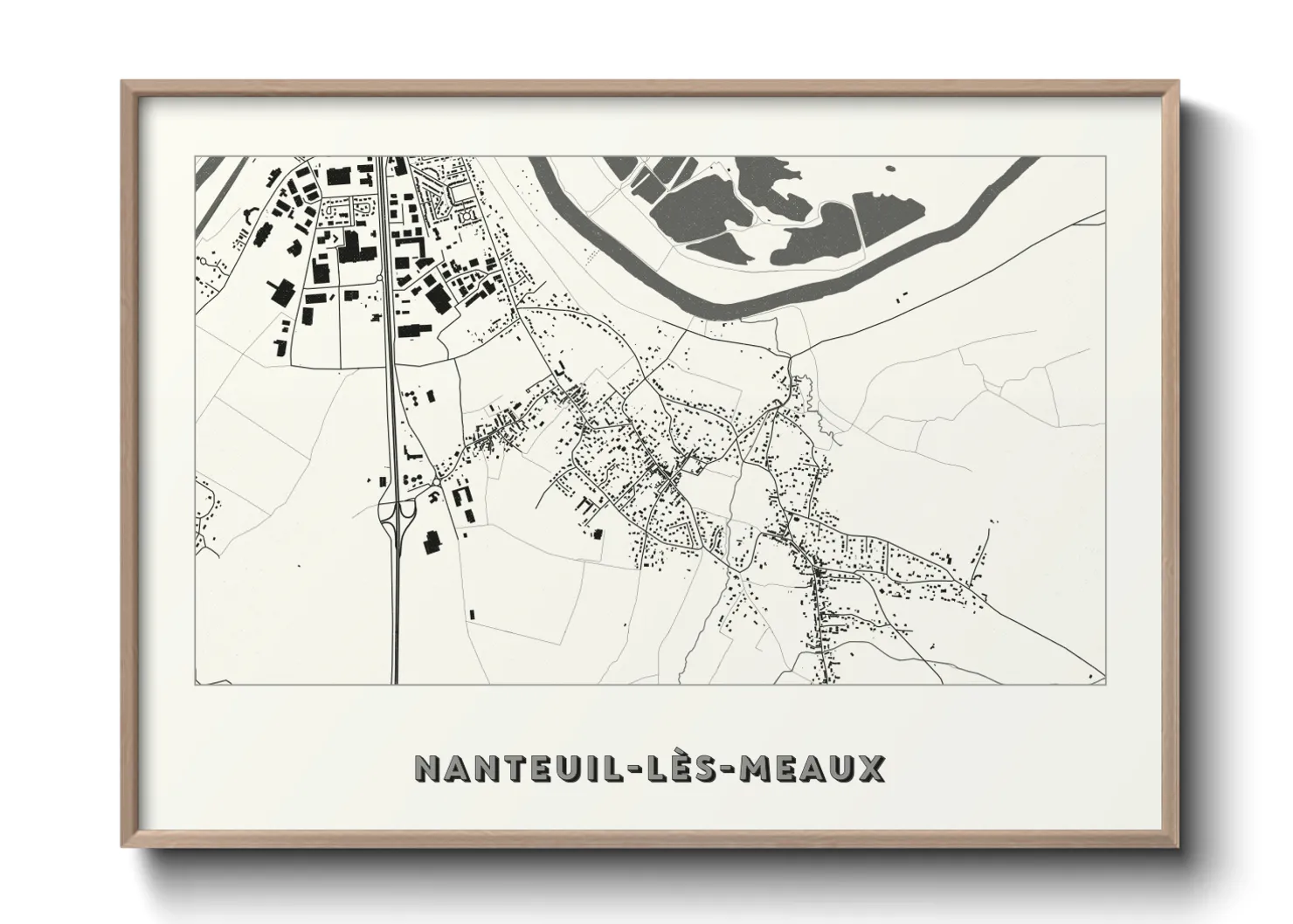 Une affiche de carte sur Nanteuil-lès-Meaux