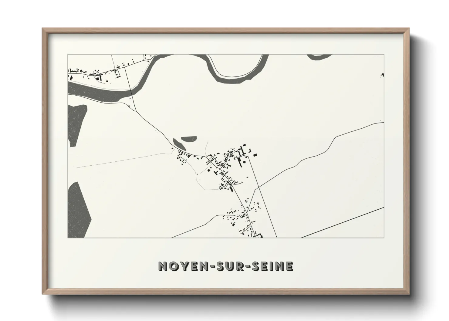 Une affiche de carte sur Noyen-sur-Seine