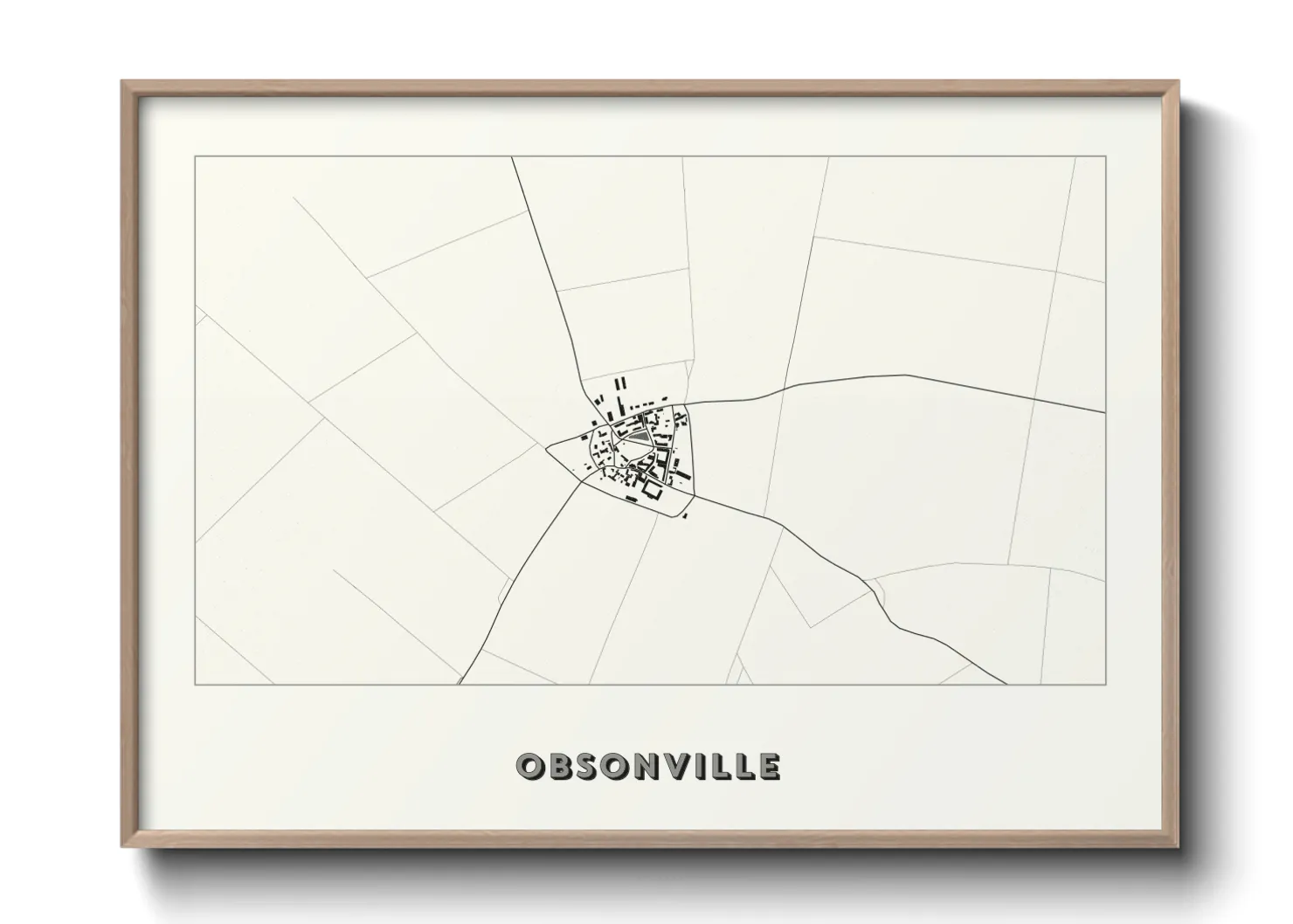 Une affiche de carte sur Obsonville