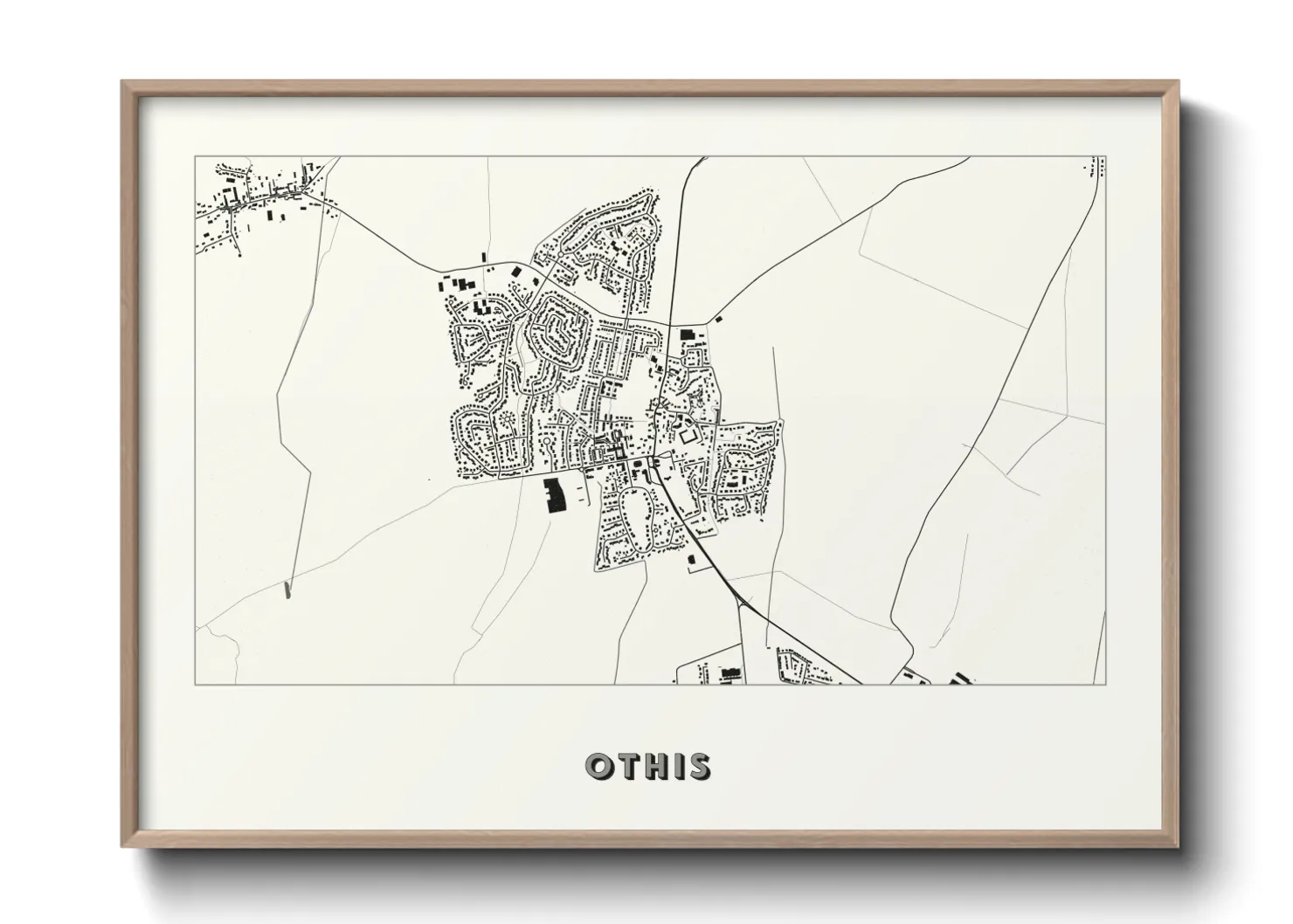 Une affiche de carte sur Othis