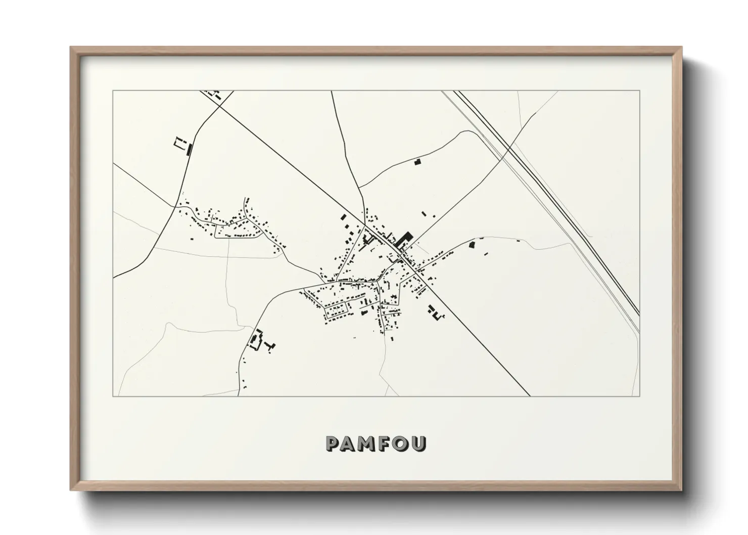 Une affiche de carte sur Pamfou