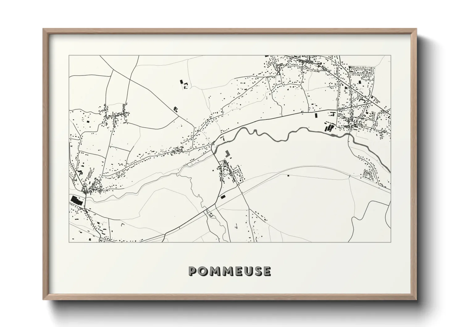 Une affiche de carte sur Pommeuse