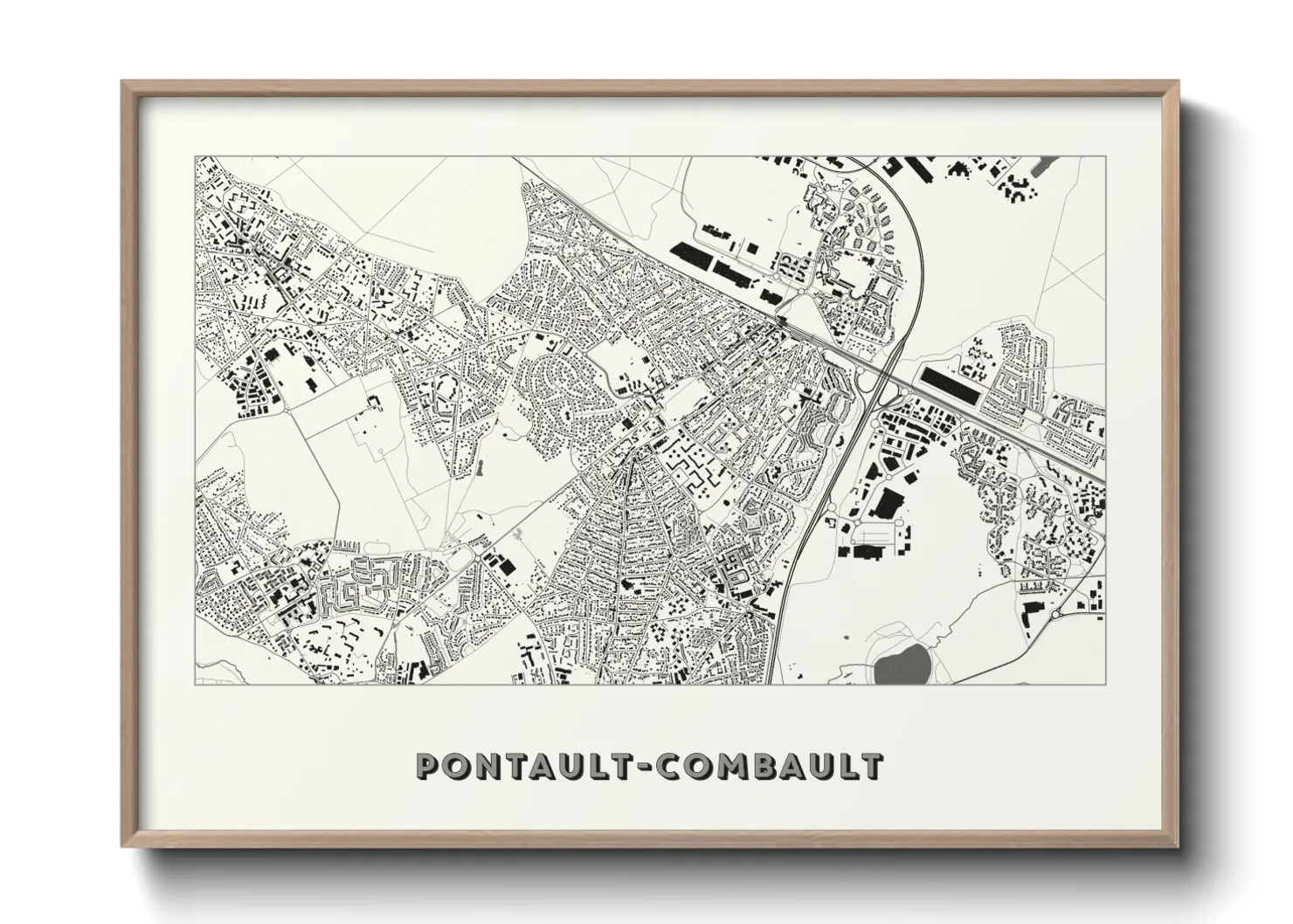 Une affiche de carte sur Pontault-Combault
