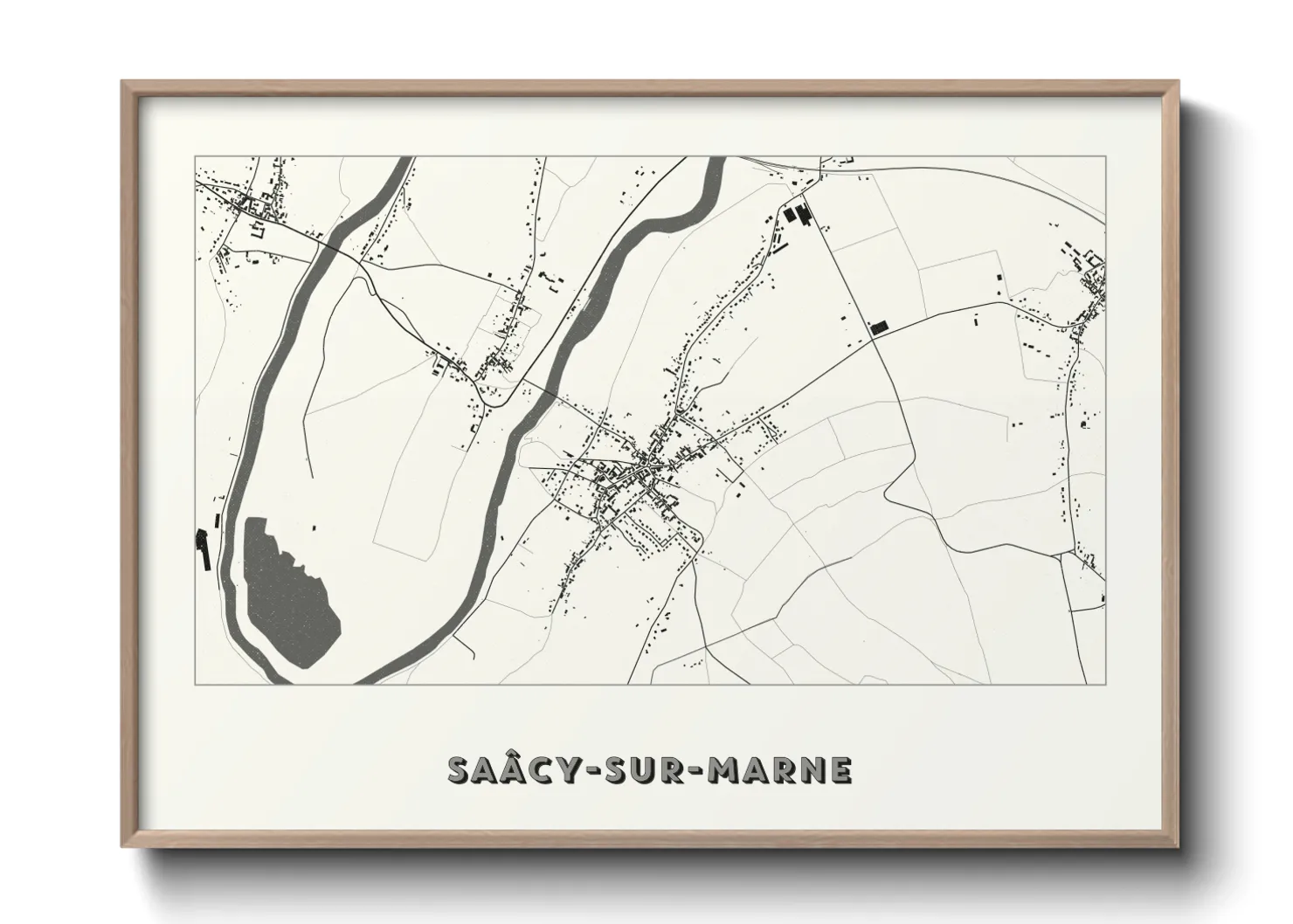 Une affiche de carte sur Saâcy-sur-Marne