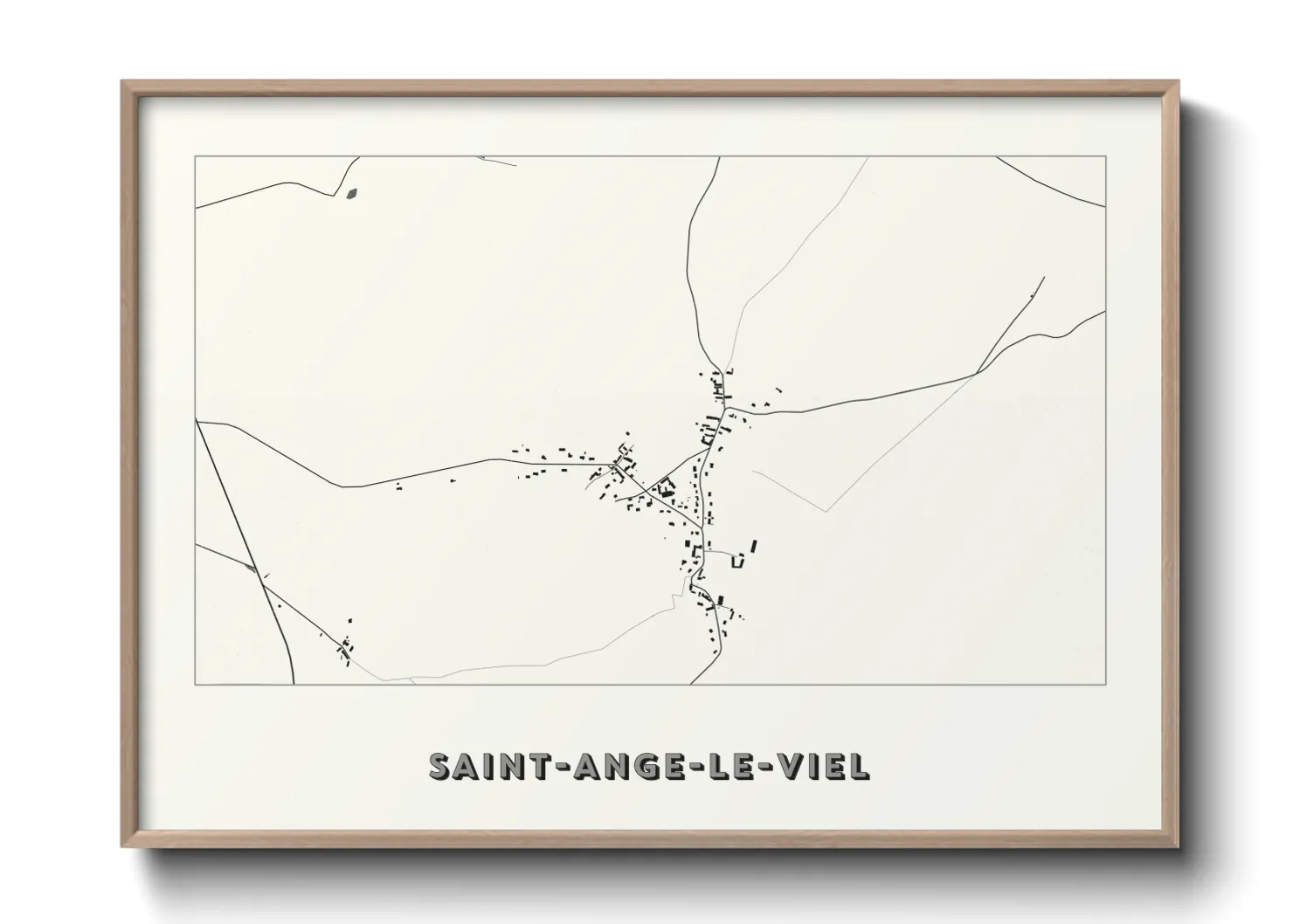 Une affiche de carte sur Saint-Ange-le-Viel
