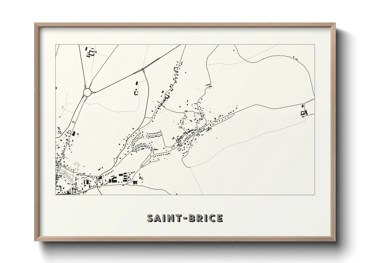 Une affiche de carte sur Saint-Brice