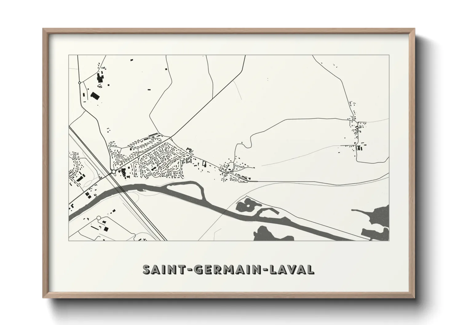 Une affiche de carte sur Saint-Germain-Laval