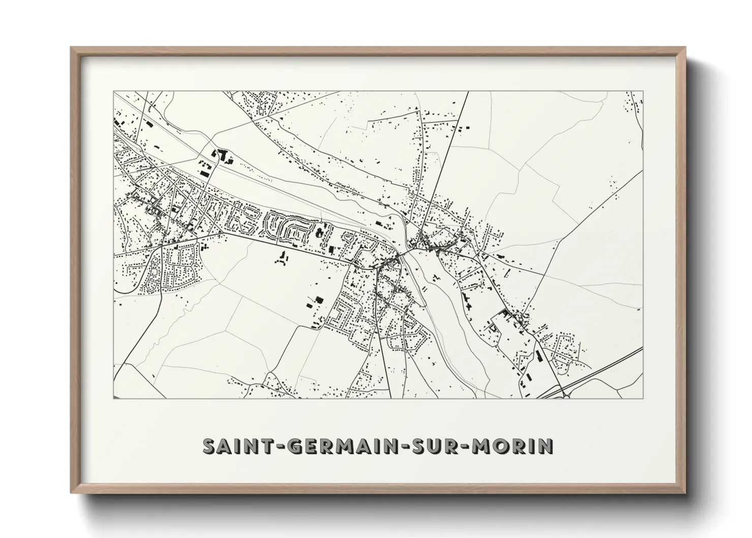 Une affiche de carte sur Saint-Germain-sur-Morin