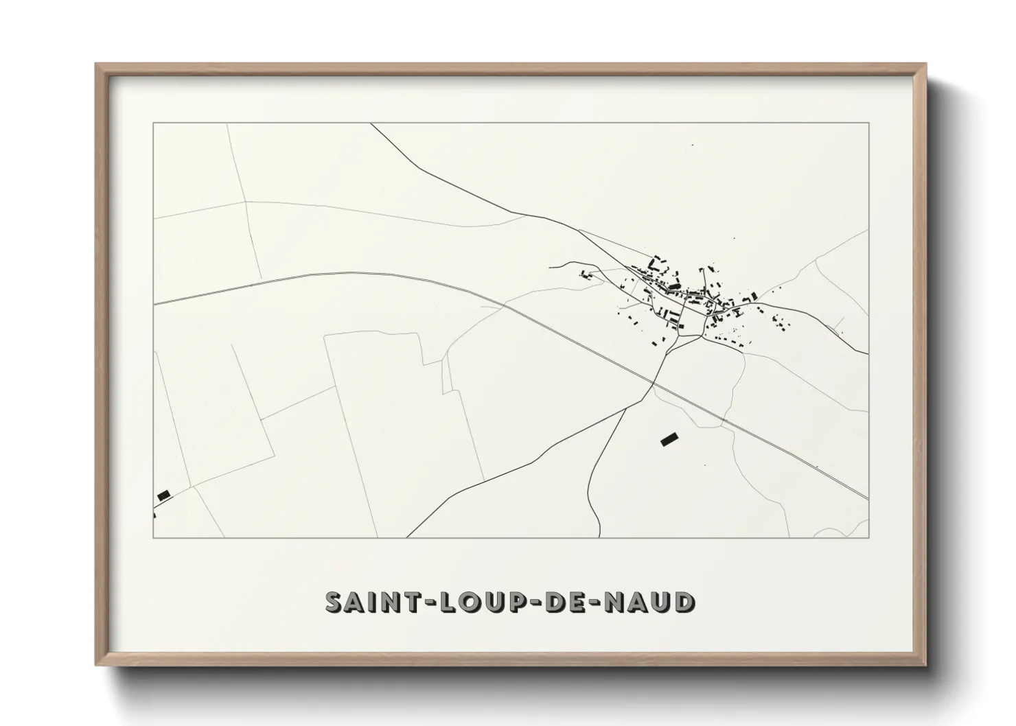 Une affiche de carte sur Saint-Loup-de-Naud