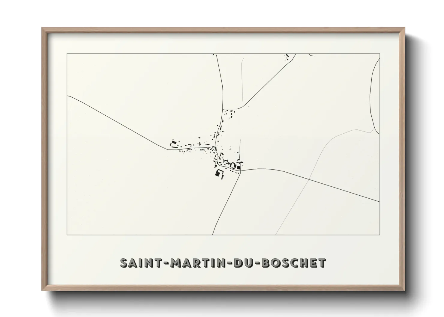 Une affiche de carte sur Saint-Martin-du-Boschet