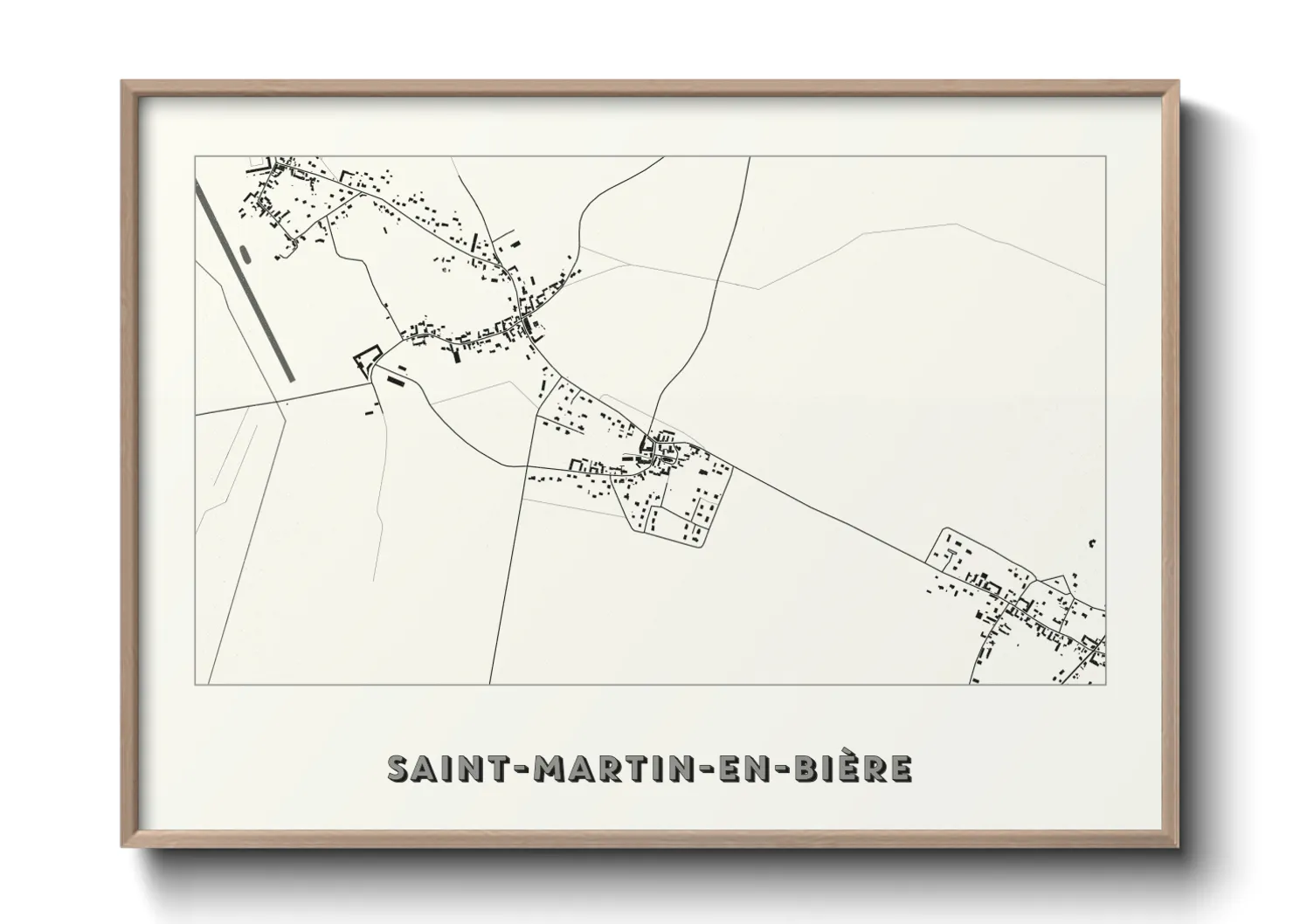 Une affiche de carte sur Saint-Martin-en-Bière
