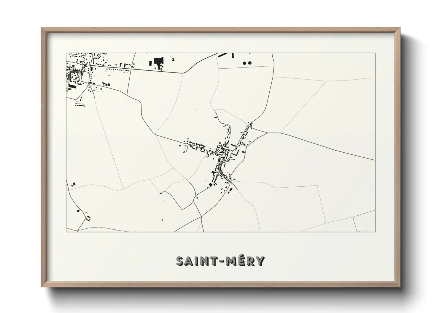 Une affiche de carte sur Saint-Méry