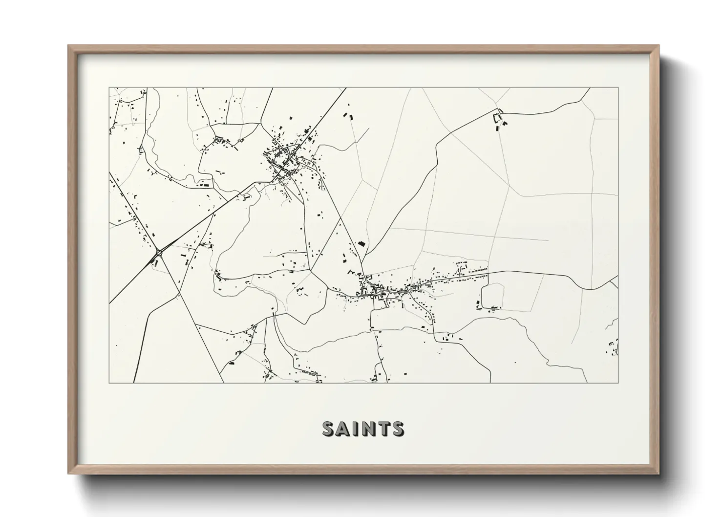 Une affiche de carte sur Saints