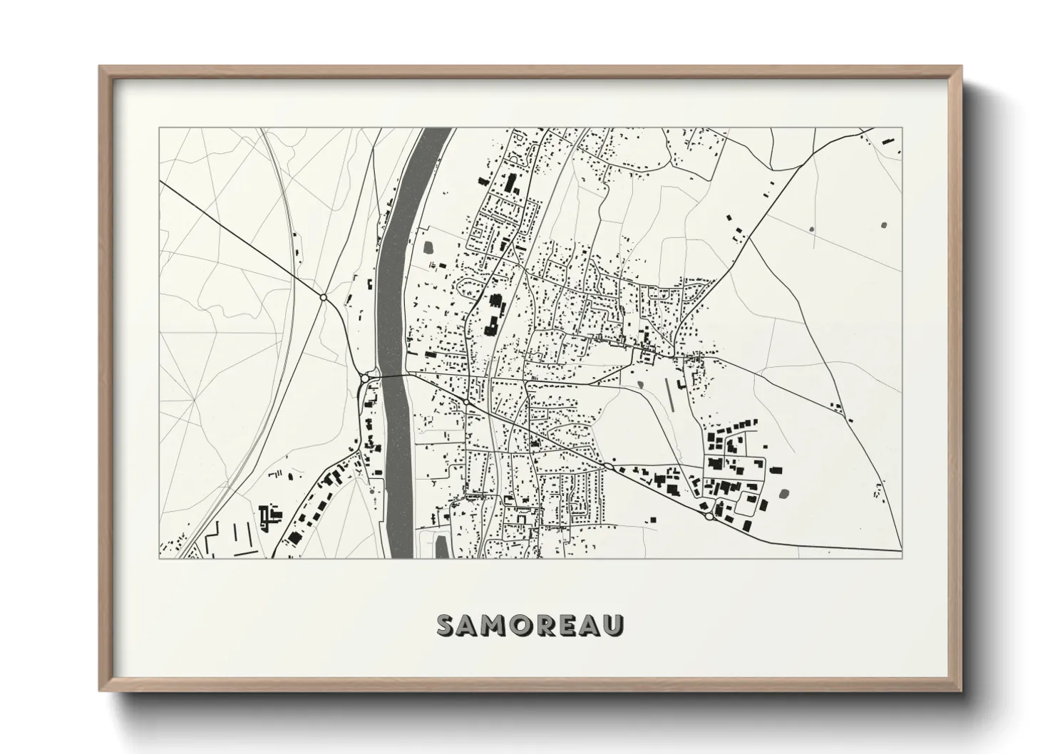 Une affiche de carte sur Samoreau