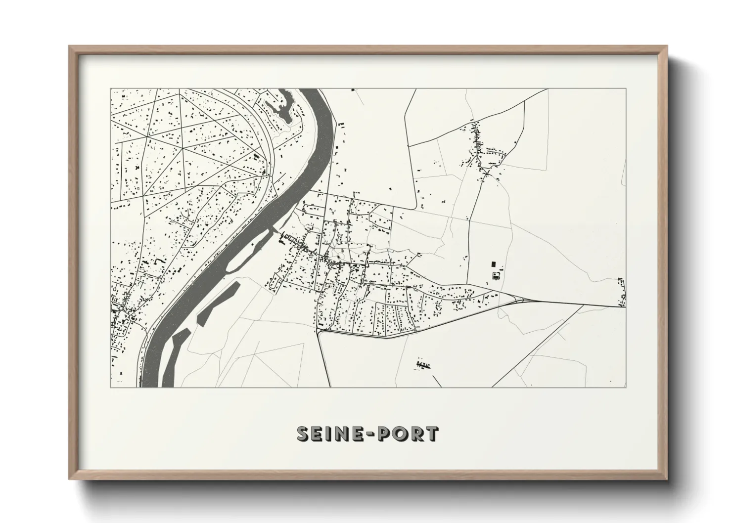 Une affiche de carte sur Seine-Port