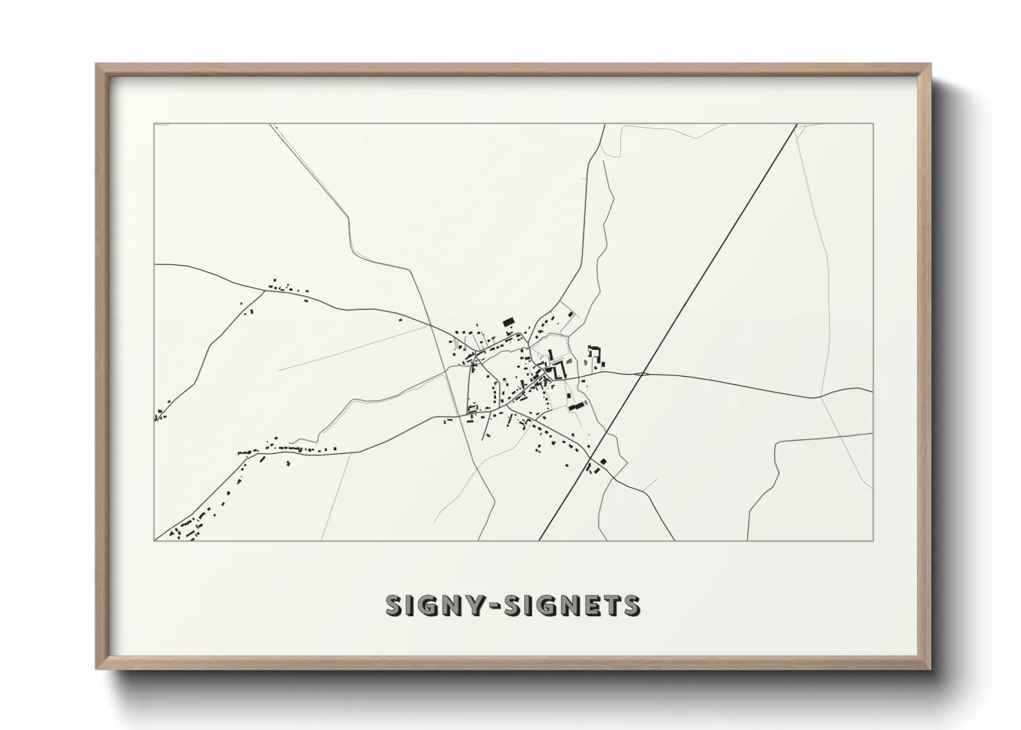 Une affiche de carte sur Signy-Signets