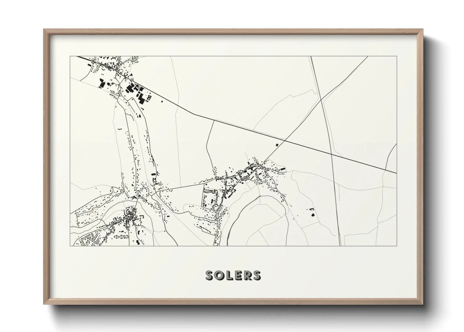 Une affiche de carte sur Solers