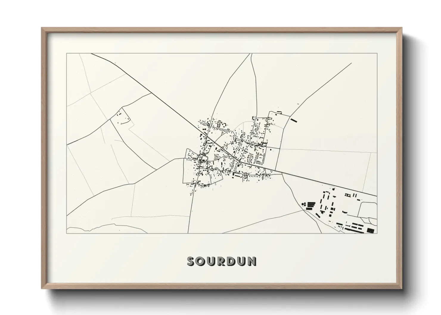 Une affiche de carte sur Sourdun