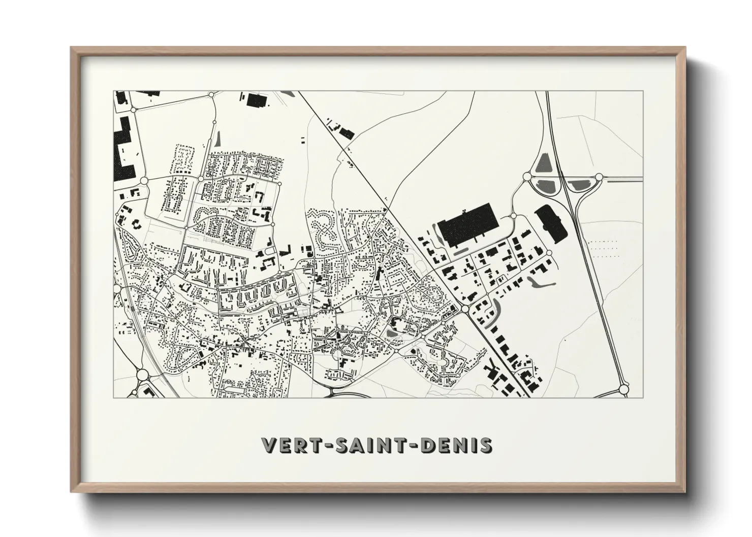 Une affiche de carte sur Vert-Saint-Denis