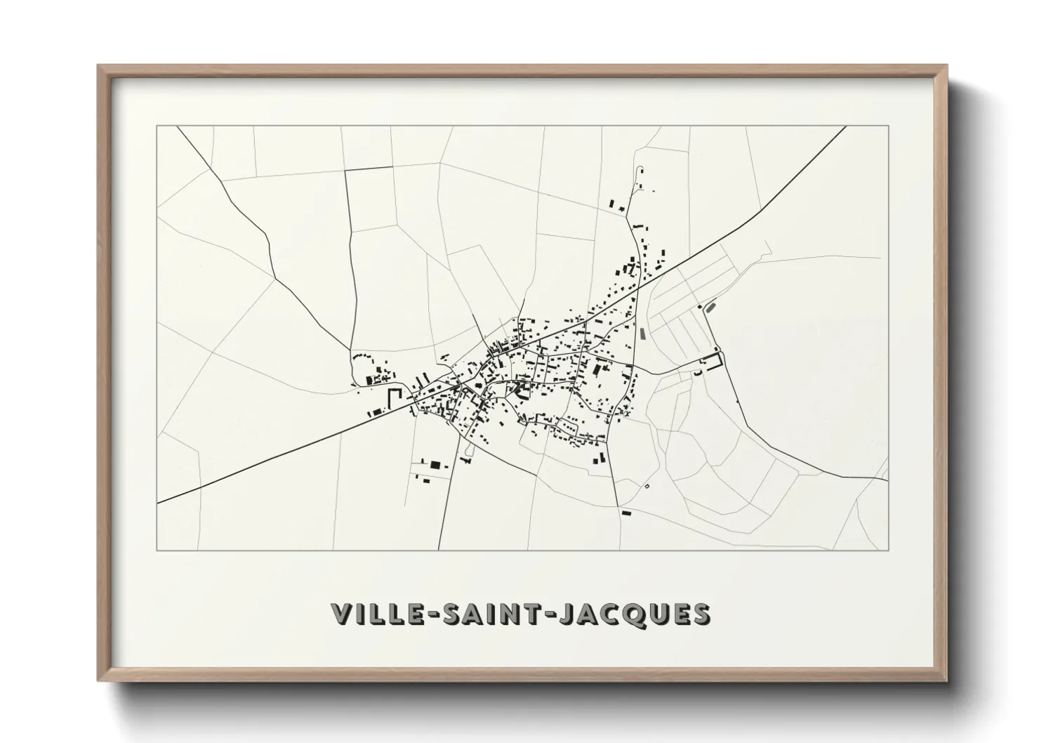 Une affiche de carte sur Ville-Saint-Jacques