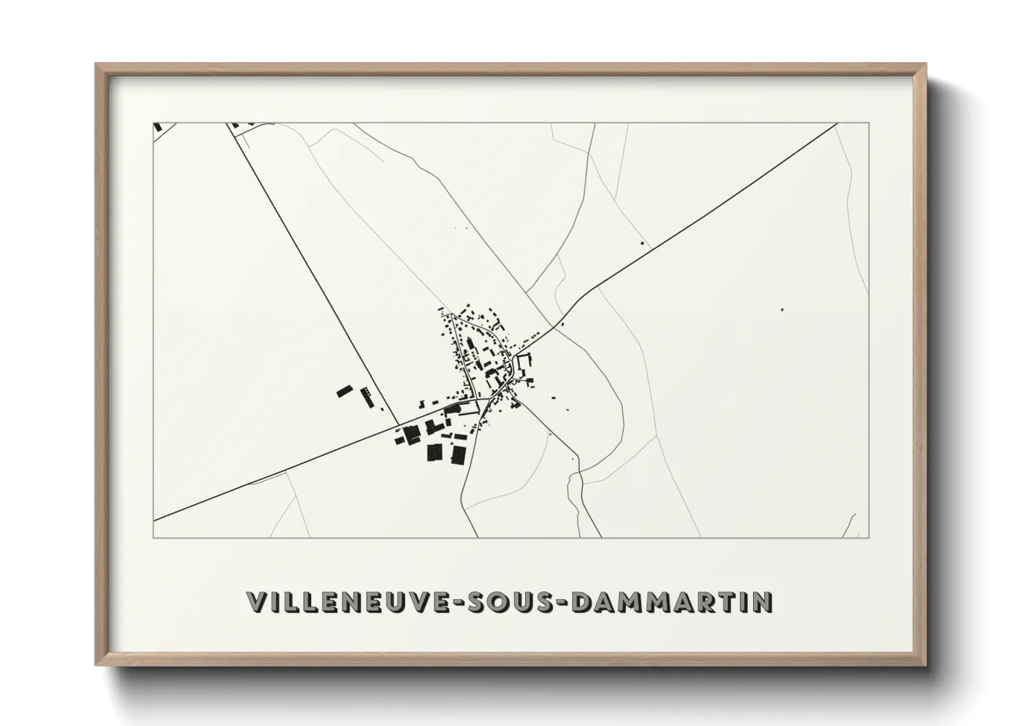 Une affiche de carte sur Villeneuve-sous-Dammartin