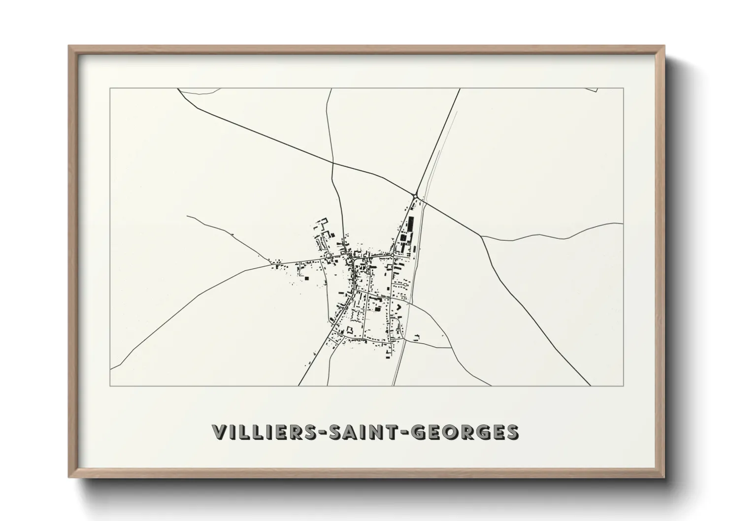 Une affiche de carte sur Villiers-Saint-Georges