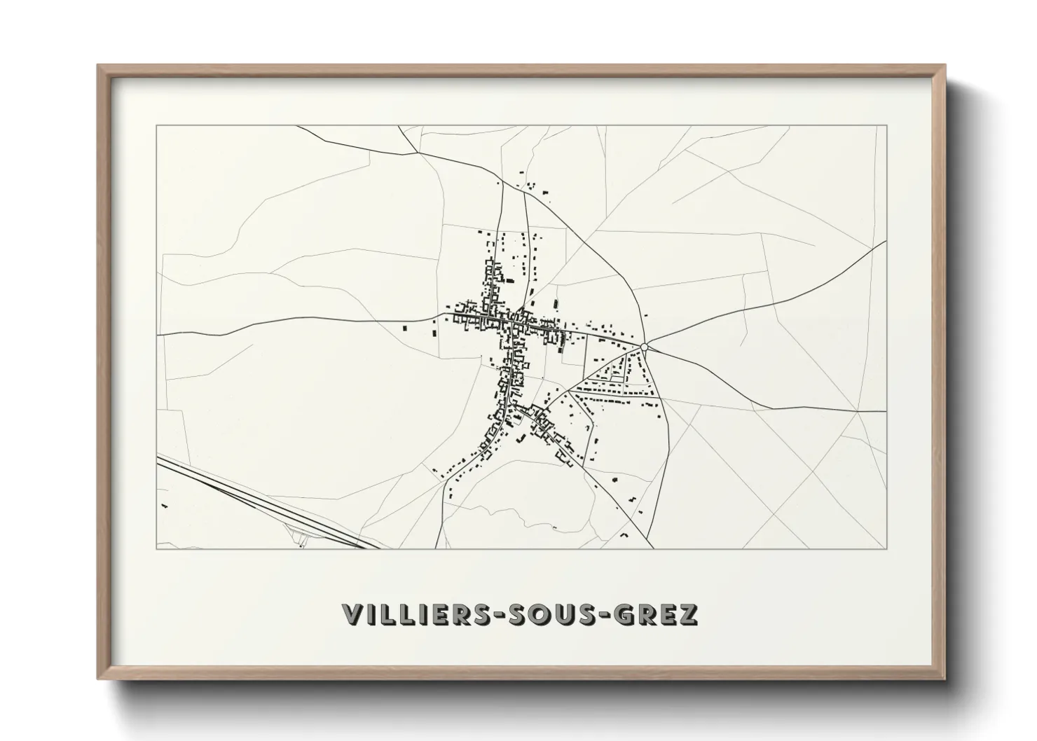 Une affiche de carte sur Villiers-sous-Grez