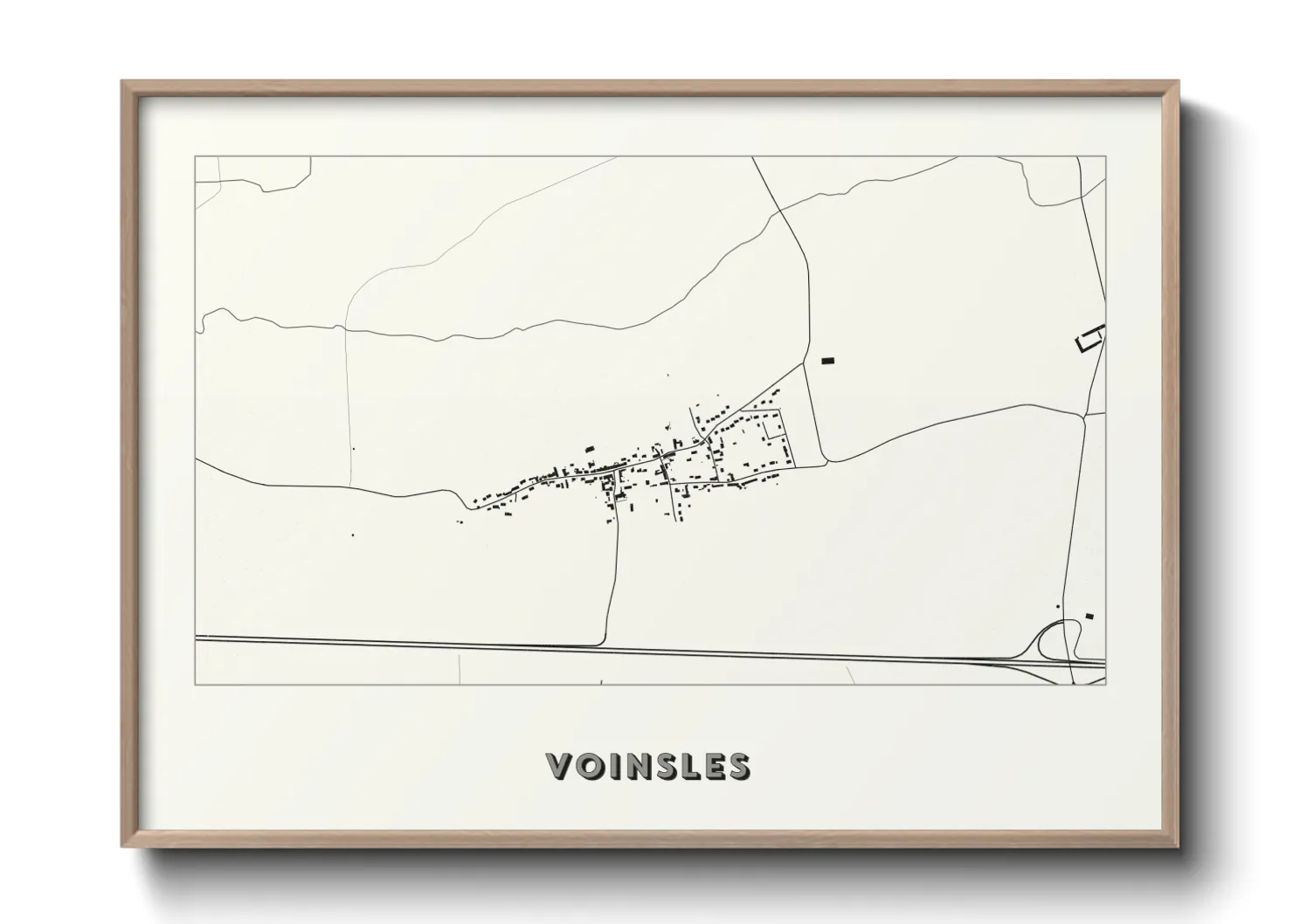 Une affiche de carte sur Voinsles
