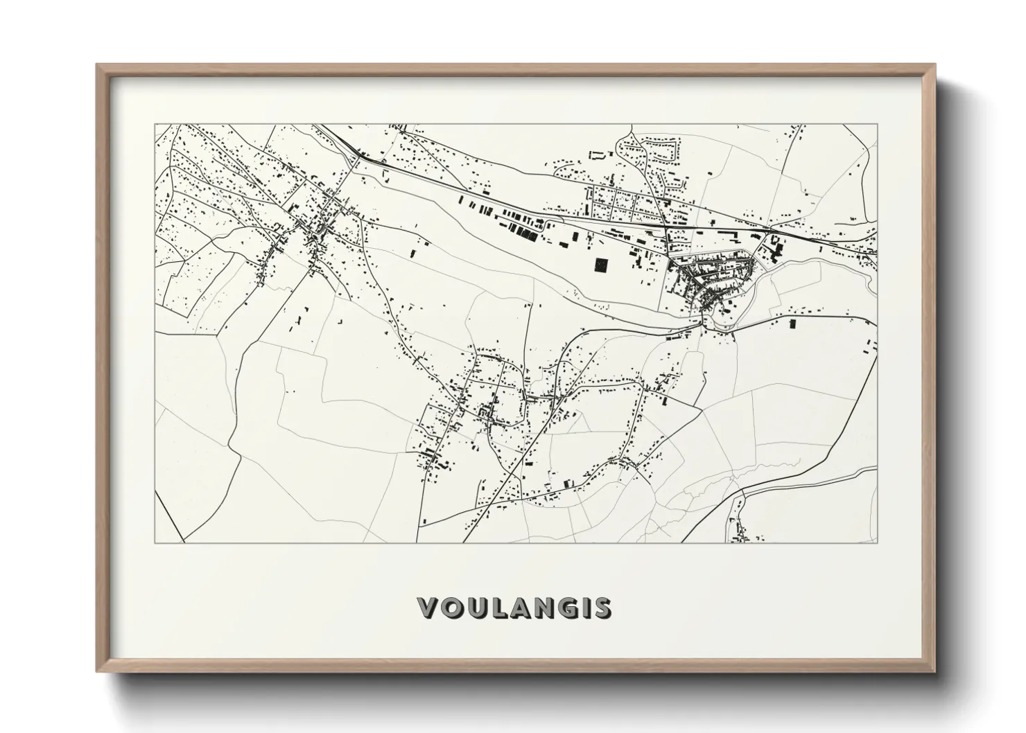 Une affiche de carte sur Voulangis