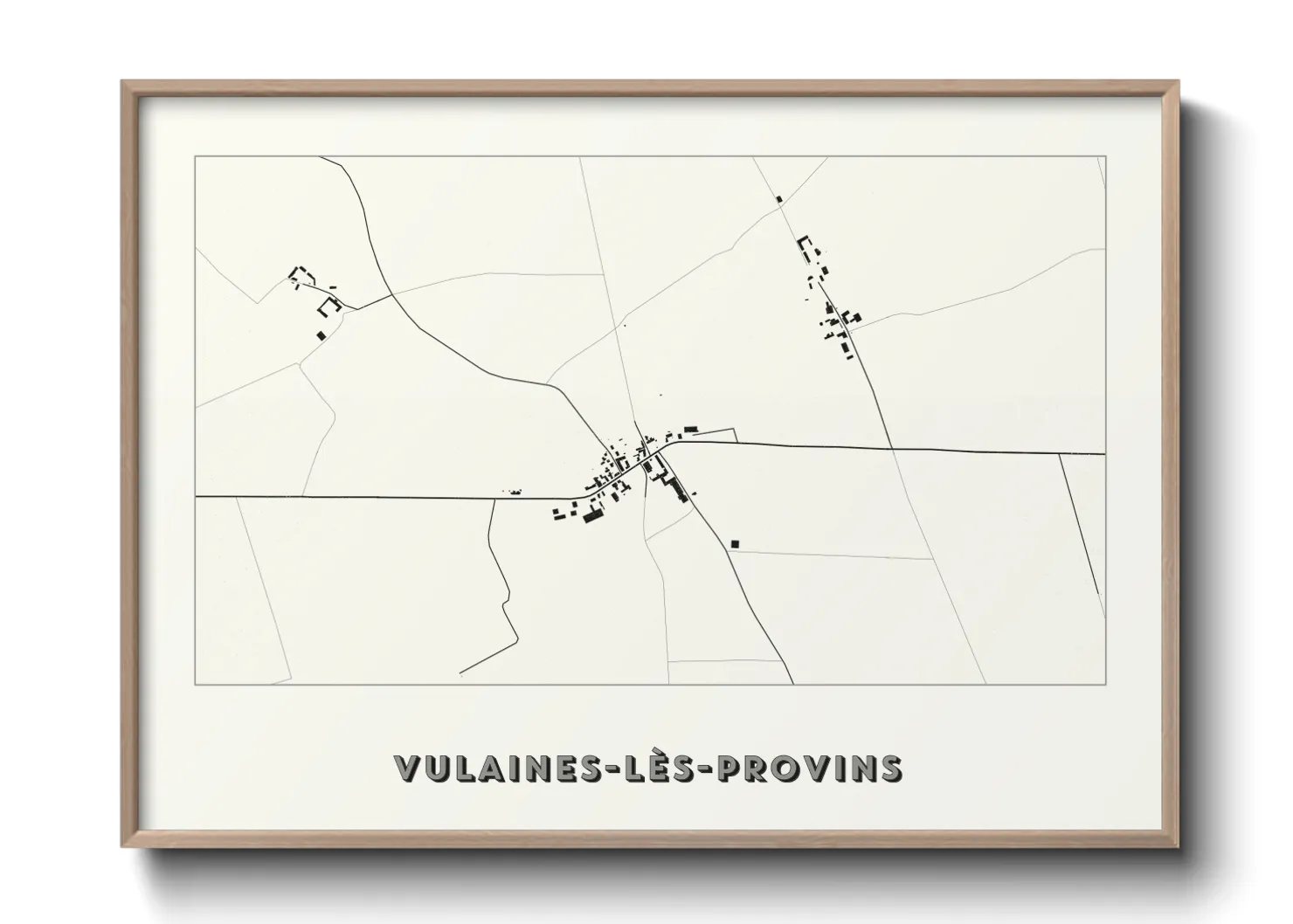 Une affiche de carte sur Vulaines-lès-Provins