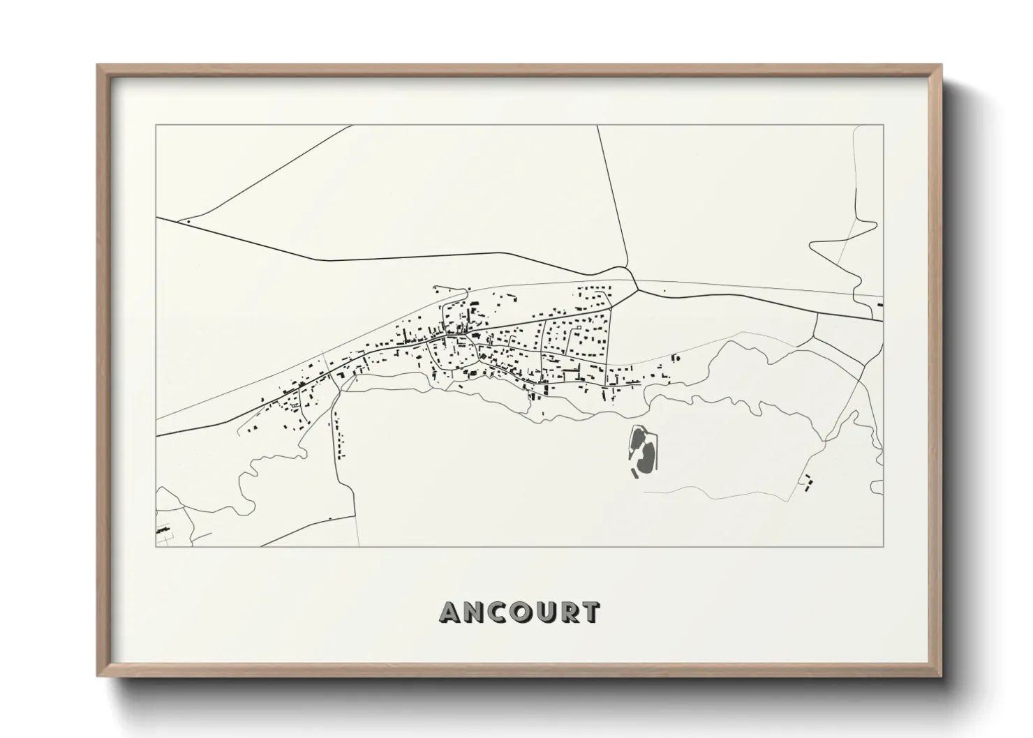 Une affiche de carte sur Ancourt