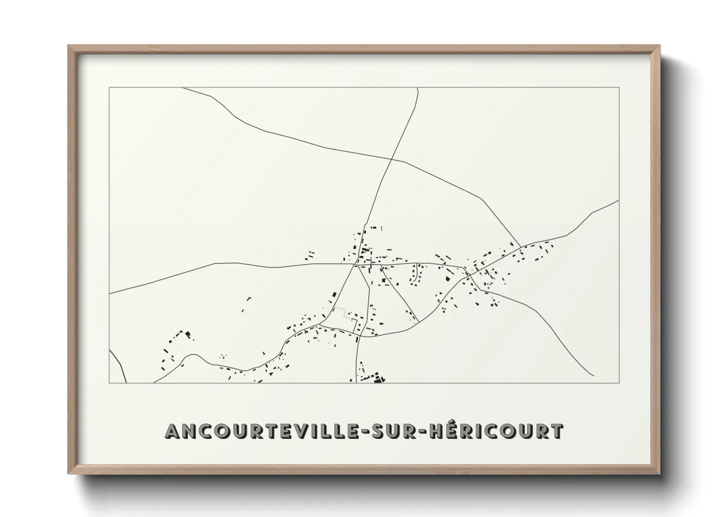 Une affiche de carte sur Ancourteville-sur-Héricourt